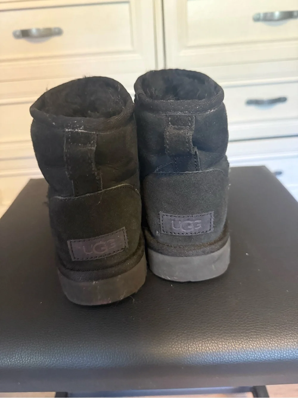 UGG Black Short Shearling Lined Boot